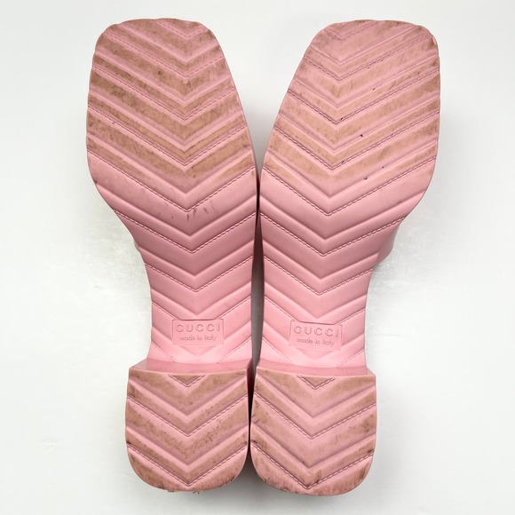 Gucci Pink Platform Slides with Chunky Sole - Picture 9 of 12